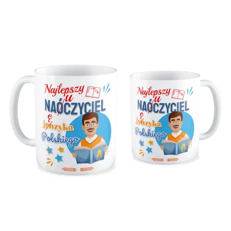 Kubek na DZIEŃ NAUCZYCIELA Najlepszy nauczyciel języka polskiego